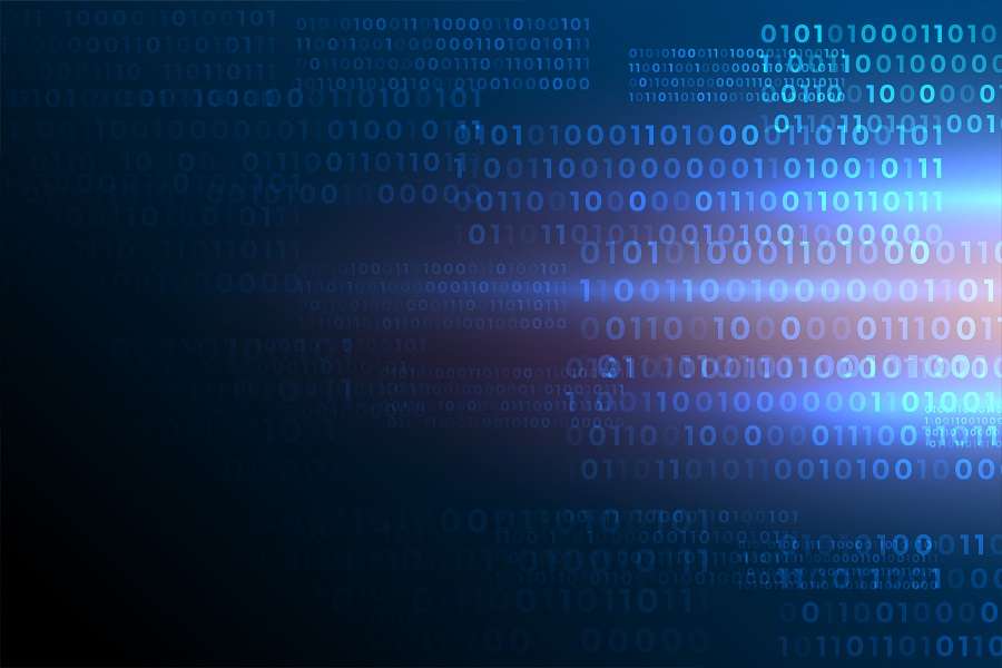 futuristic binary code numbers digital data background